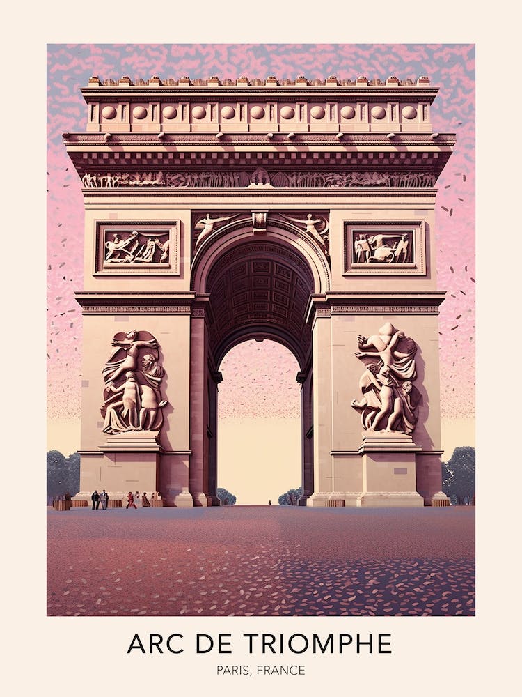 Arc De Triomphe Paris France 2 Travel Poster