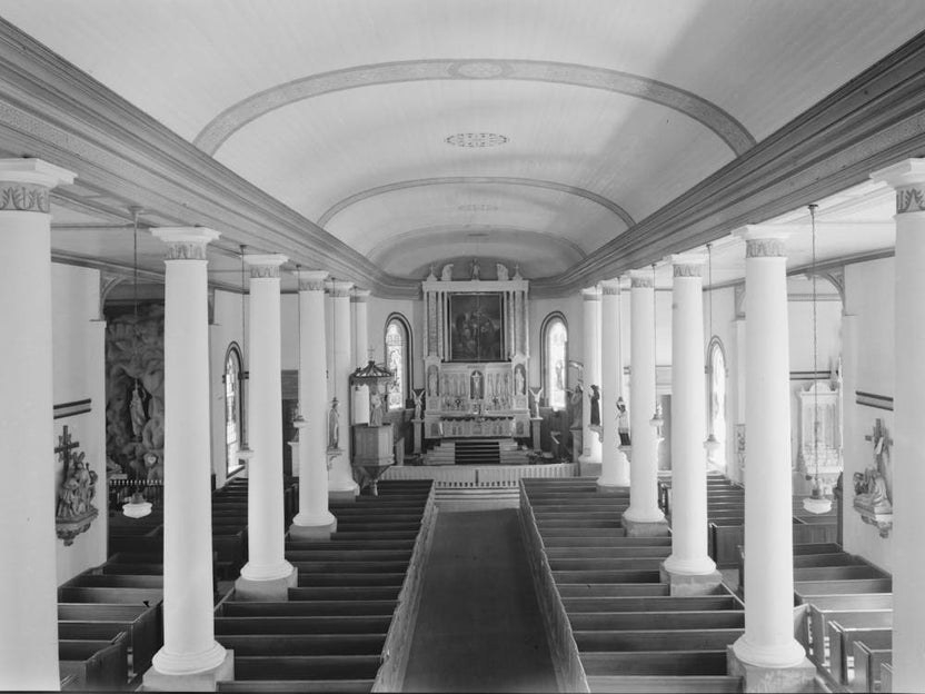 Interior Of Church, Saint Martinville, Louisiana By Russell Lee