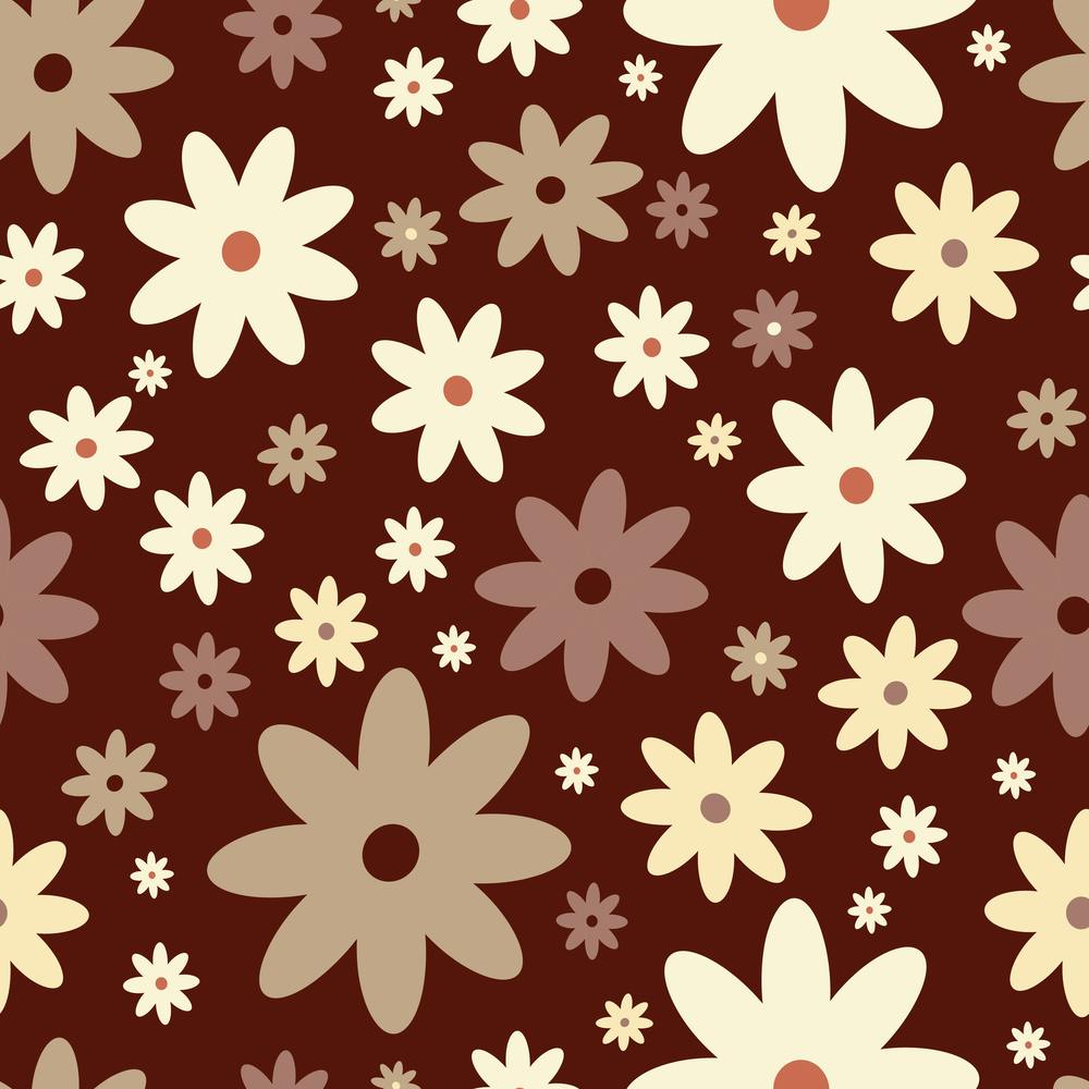 Retro Vintage Boho Spring Floral Pattern In 60s Style1