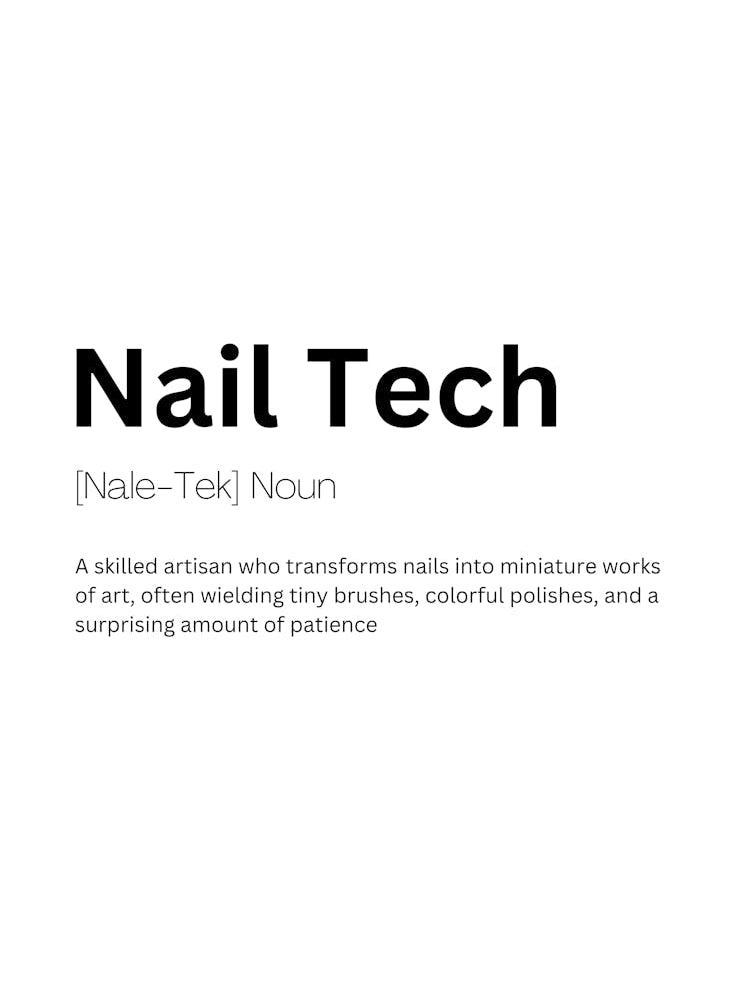 Nail Tech Definition Meaning
