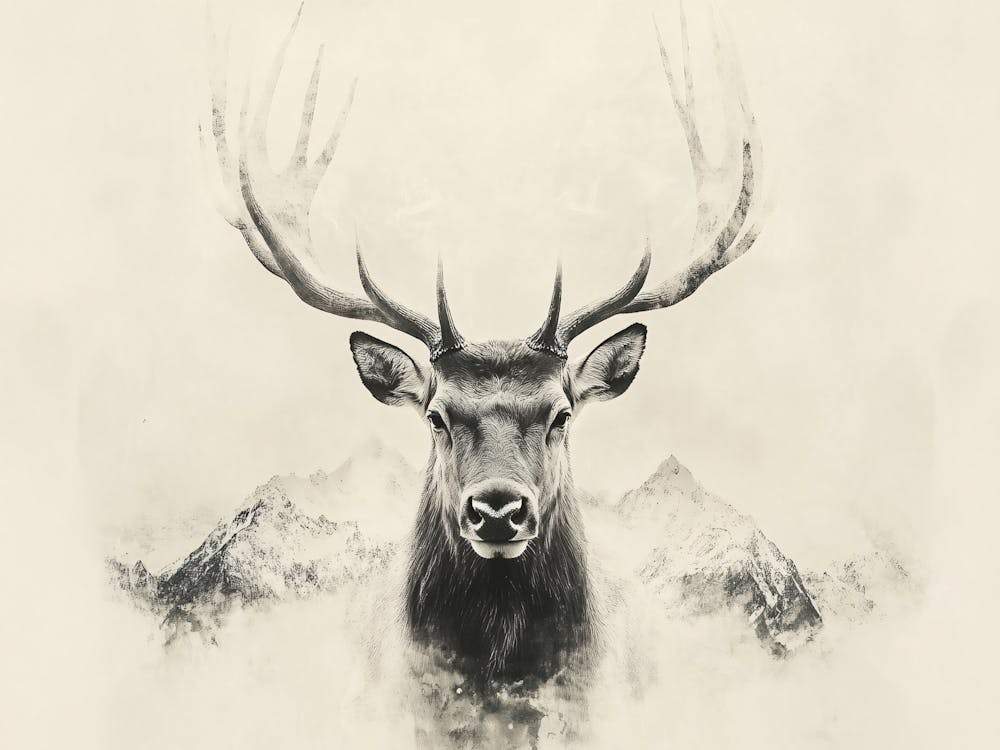 Tête de Cerf - Impression sur Toile