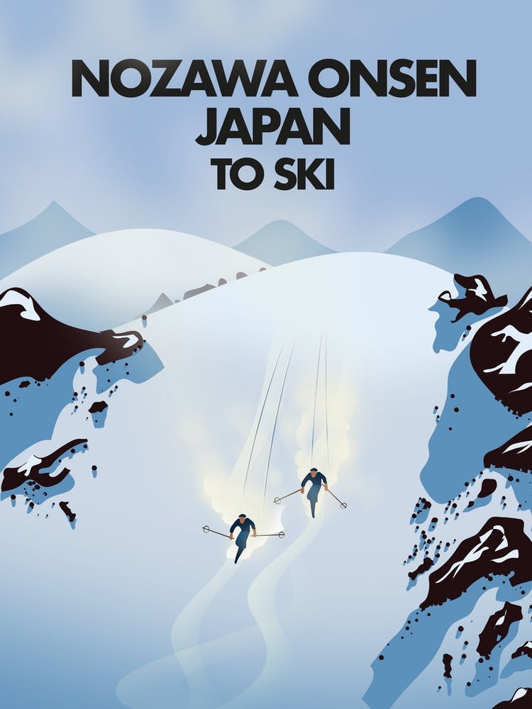 Nozawa Onsen Japan Ski poster