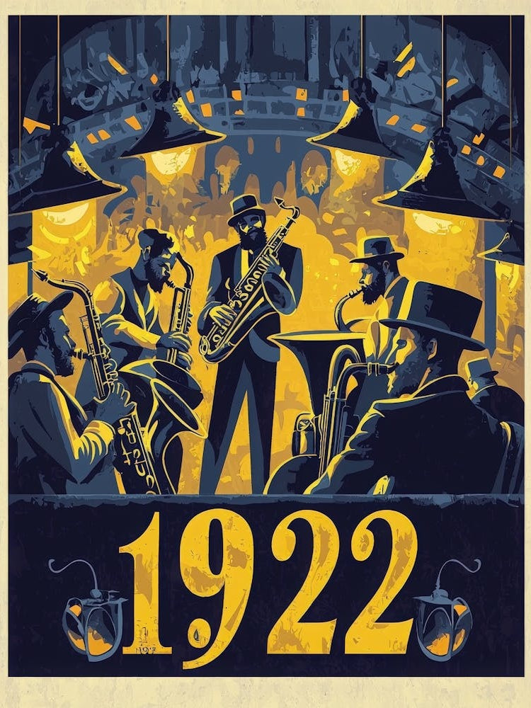Aihrgdesign A Vintage Art Poster Celebrating The Jazz Age In 1