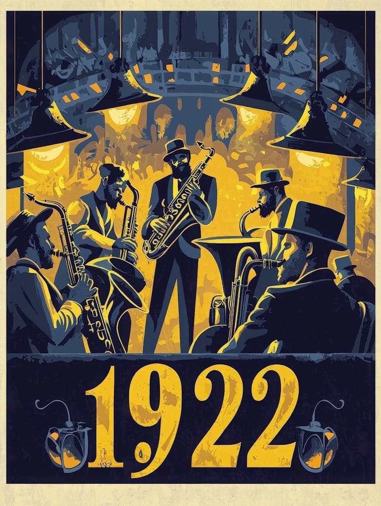 Aihrgdesign A Vintage Art Poster Celebrating The Jazz Age In 1