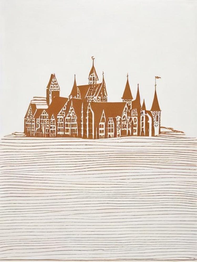 Eltz Castle 1 Rhineland Palatinate Boho Landmark Illustration