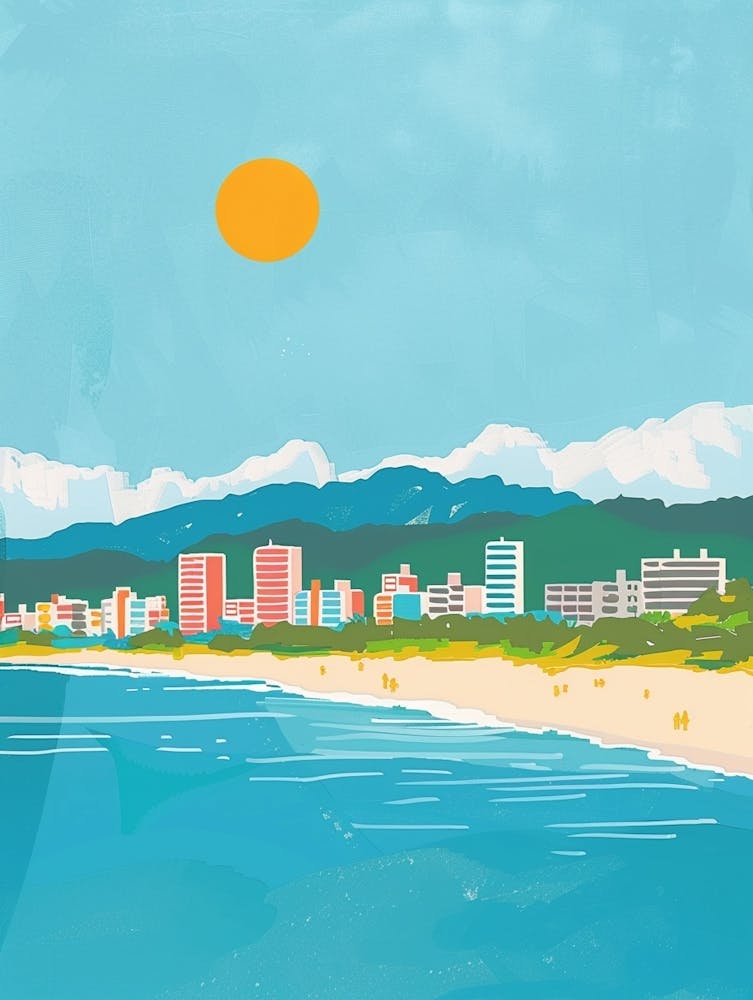 Hiroshima Japan 2 Colourful Illustration