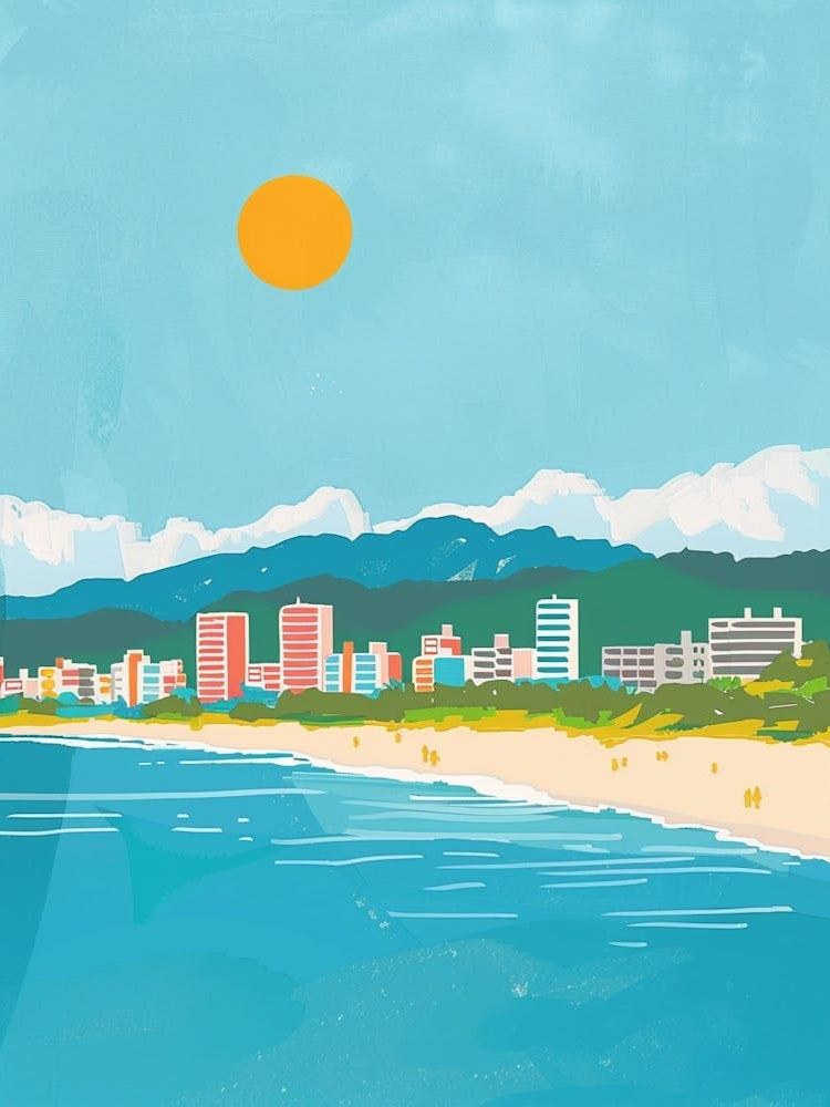 Hiroshima Japan 2 Colourful Illustration