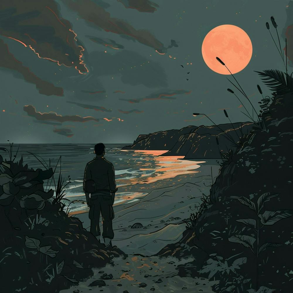 Moonlight On The Beach