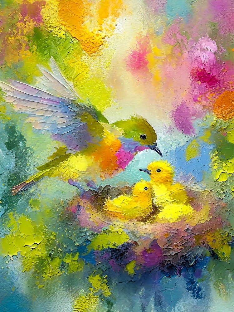 Birds In A Nest