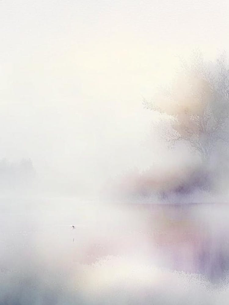 Fog Waterscape Gouache 1