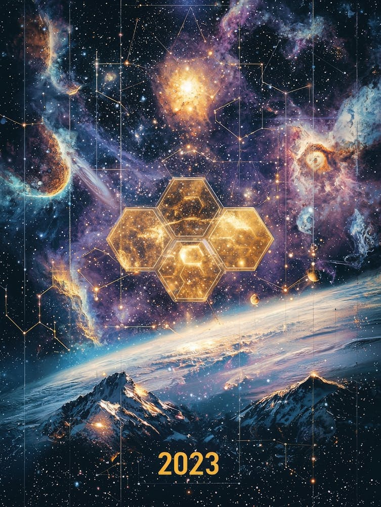 Aihrgdesign A Celestial Science Poster Showcasing New Cosmic 8