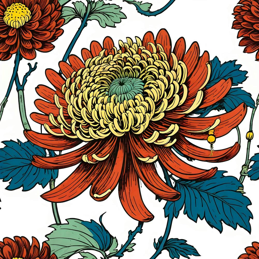 Chrysanthemum Flower Pattern