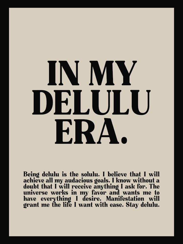 Delulu Era Black