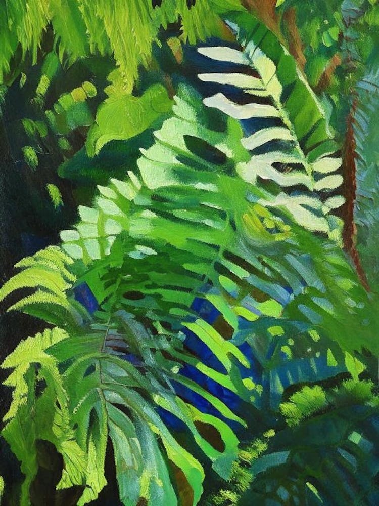 Fan Fern 1 Cézanne Style