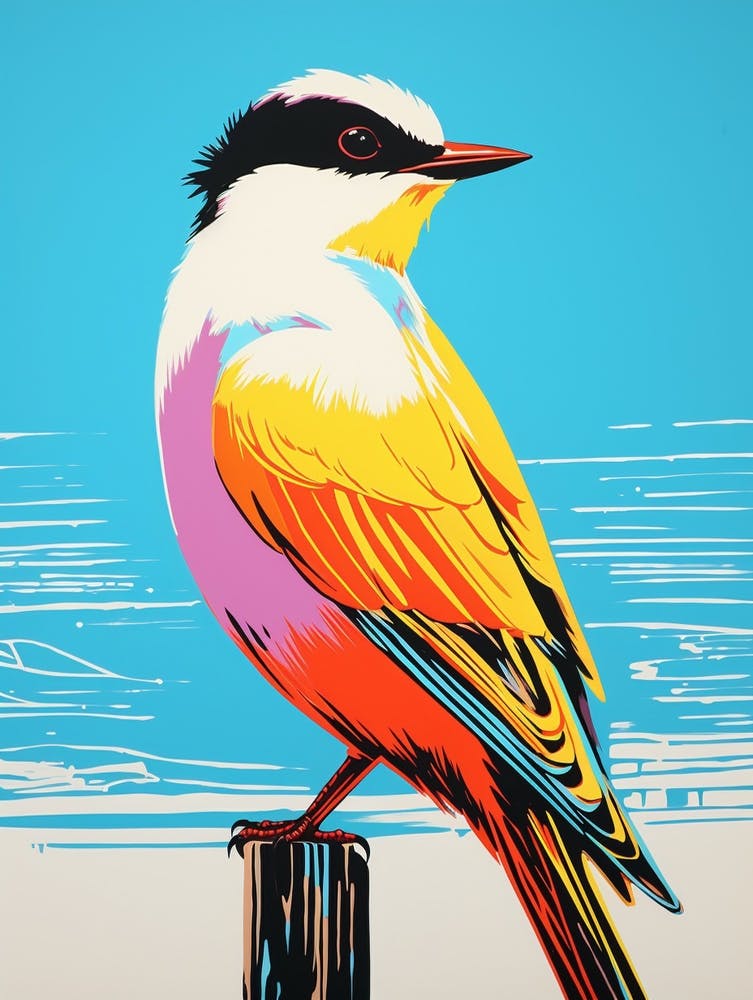 Andy Warhol Style Bird Common Tern 3