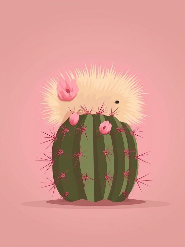 Hedgehog Cactus Illustration 1