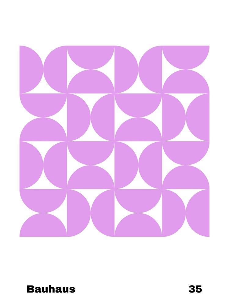 Affiche Géométrique Bauhaus 35 Lilas