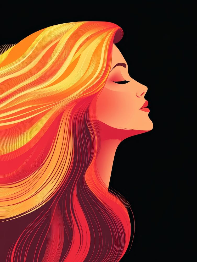 Woman With Long Hair 12