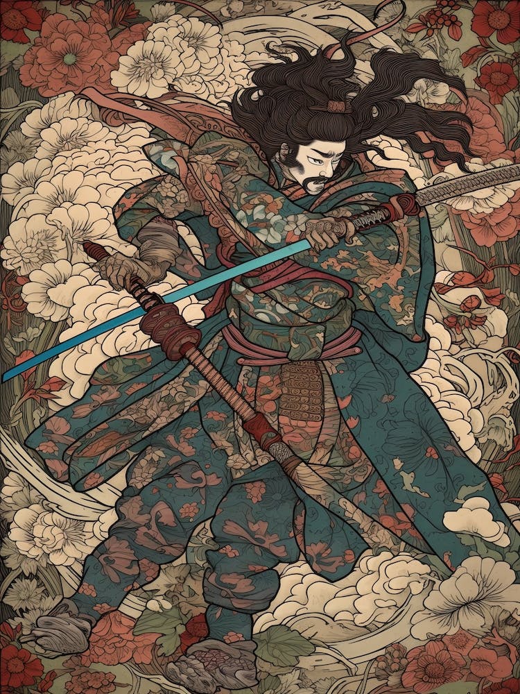 Samurai Vintage Japanese Poster 7