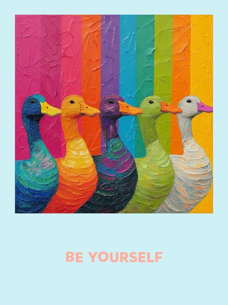 Be Yourself Rainbow Poster 2