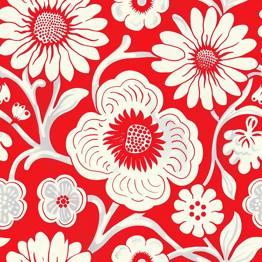 Two tones abstract floral pattern