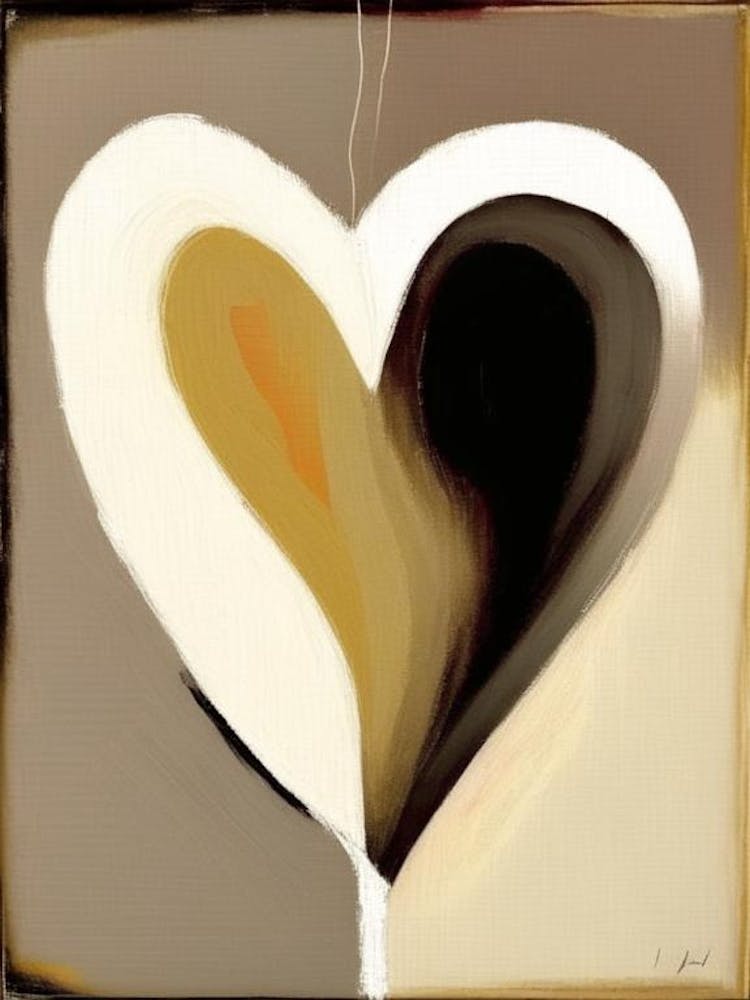 Abstract Heart Symbol Abstract Painting