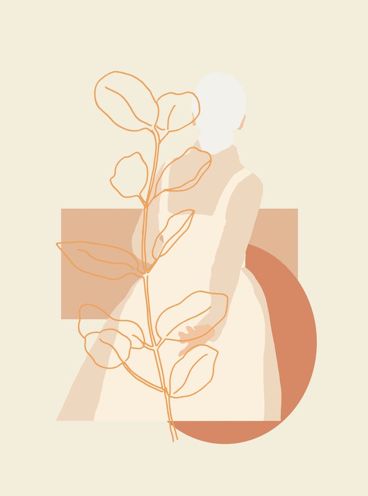 Woman Holding A Plant