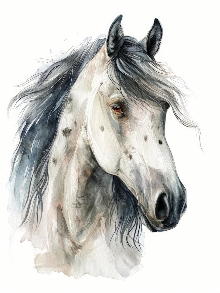 Pferd Aquarellgemälde 1