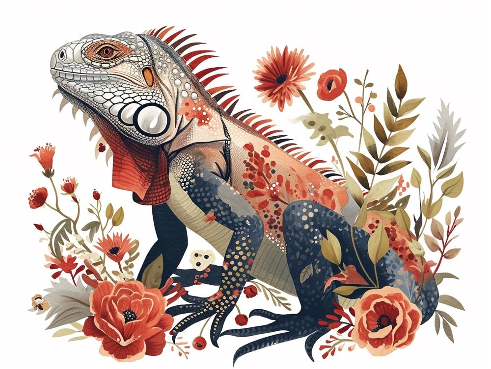 Little Floral Iguana 4