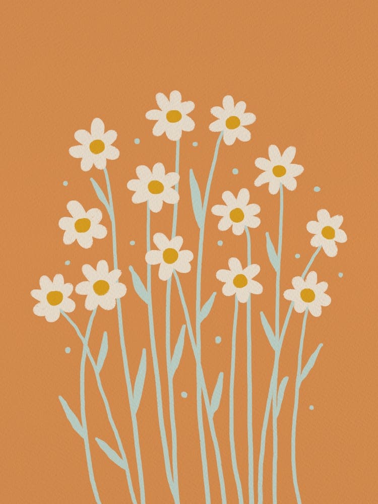 Simple Daisies Ochre