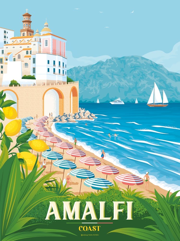 Amalfi Coast Italy | Atrani | Coastal print