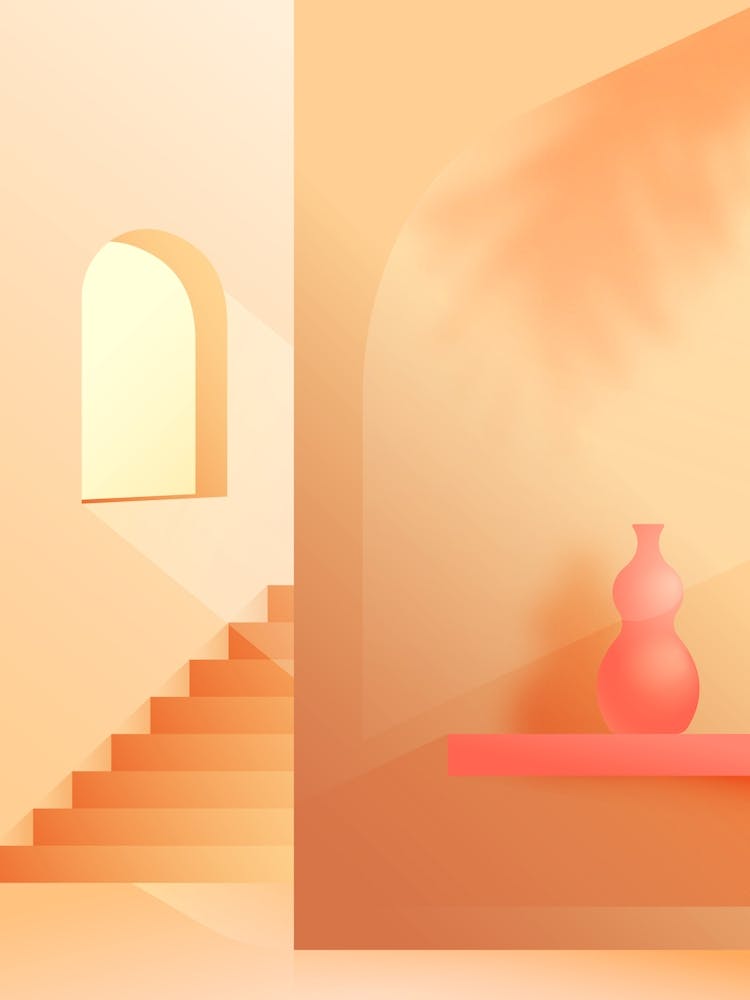 Treppe — Boho-Reiseposter