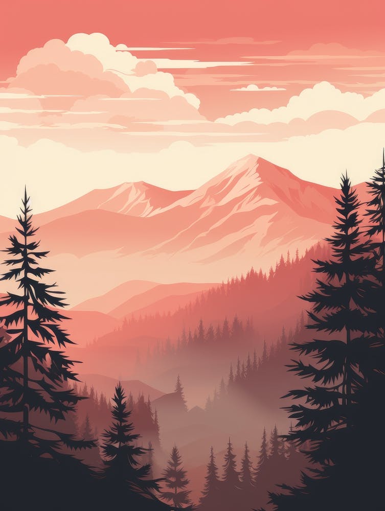 Sunset Mountain Landscape 1