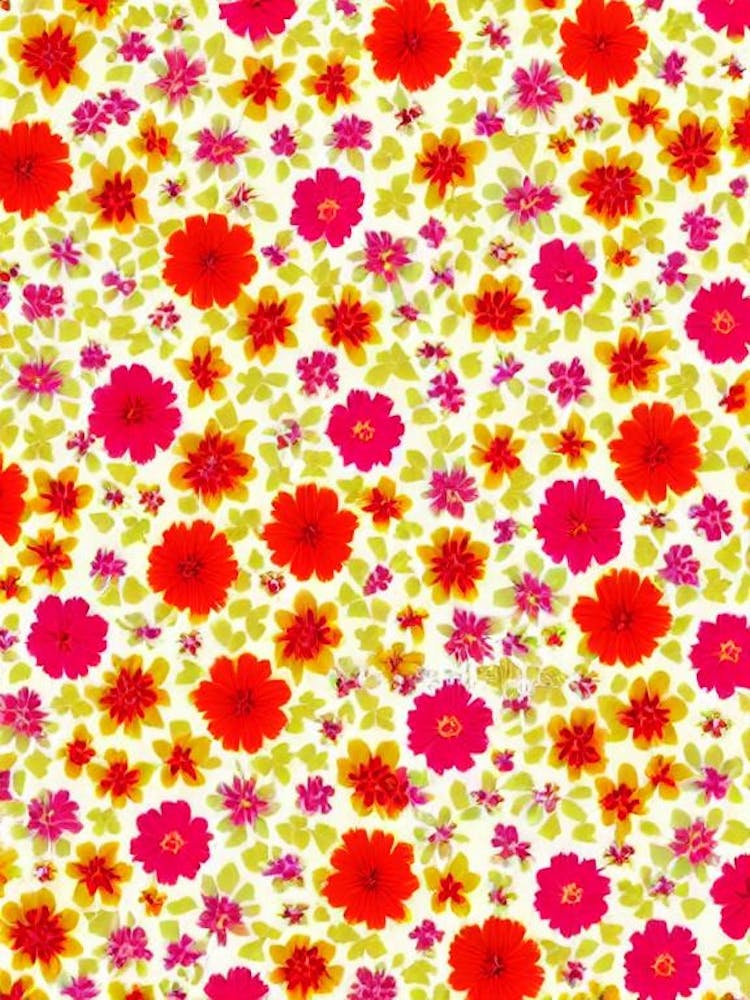 Sweet William Floral Print Retro Pattern 2 Flower