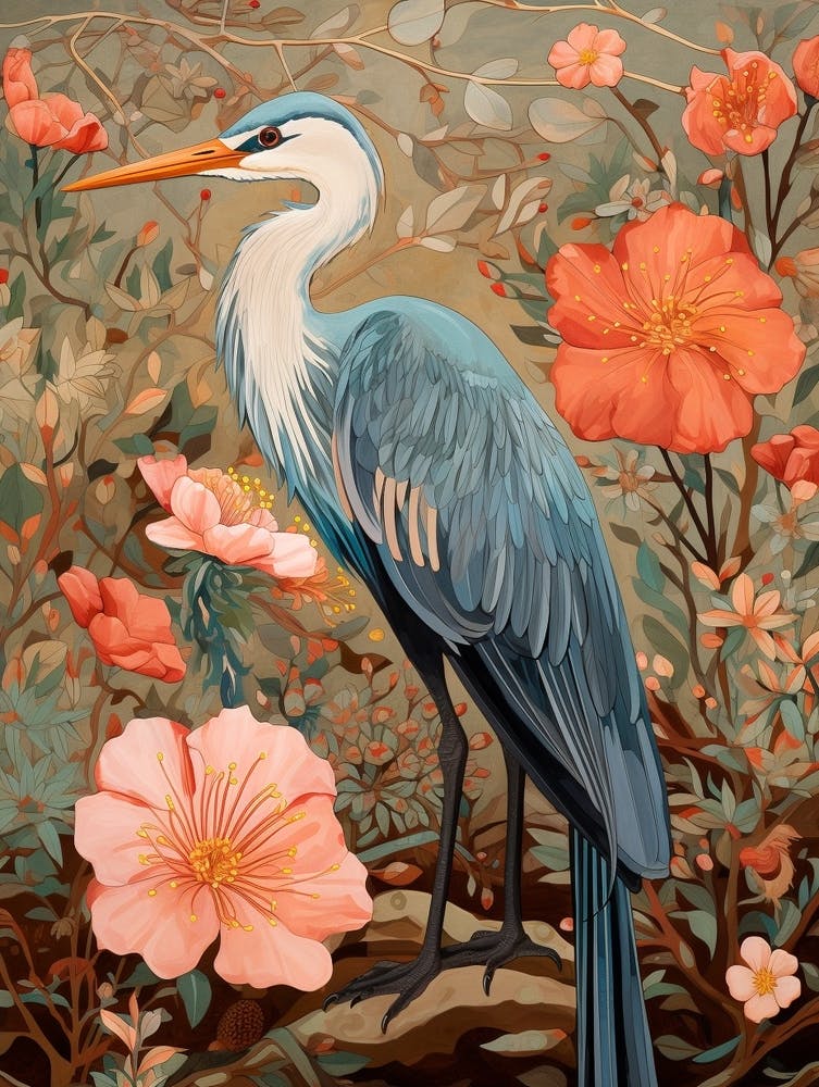 Great Blue Heron 1 Detailed Bird Painting