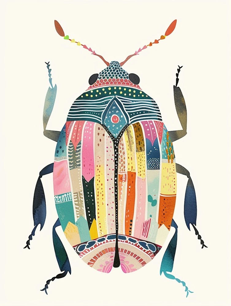 Colourful Insect Illustration June Bug 17
