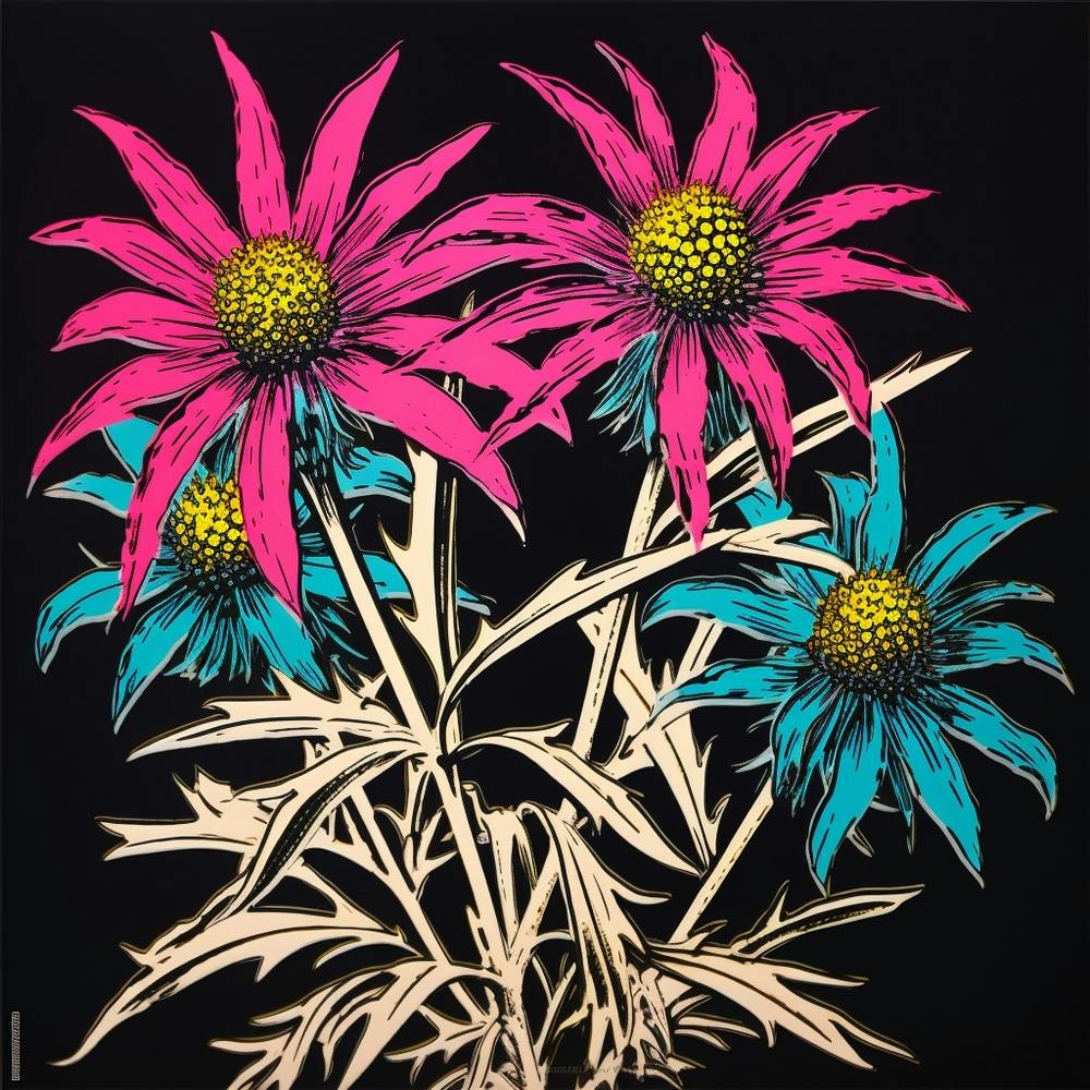 Edelweiss 1 Illustration Pop Art Carré