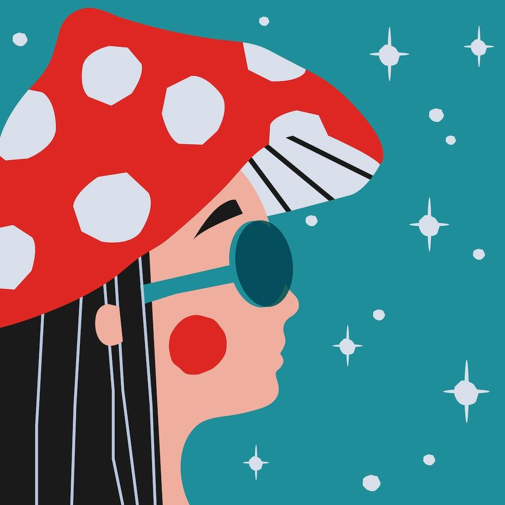 Mushroom Sparkle Square