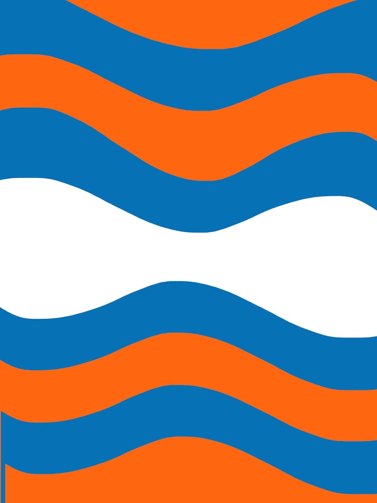 Orange And Blue Waves 2