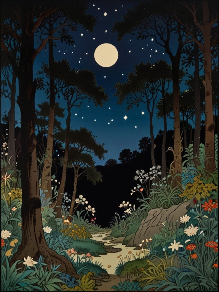 William Morris Moonlight In The Forest 199