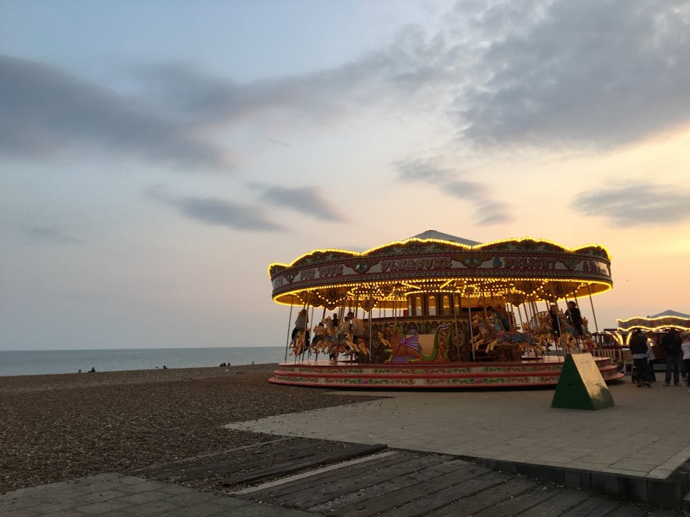 Carousel At Sunset