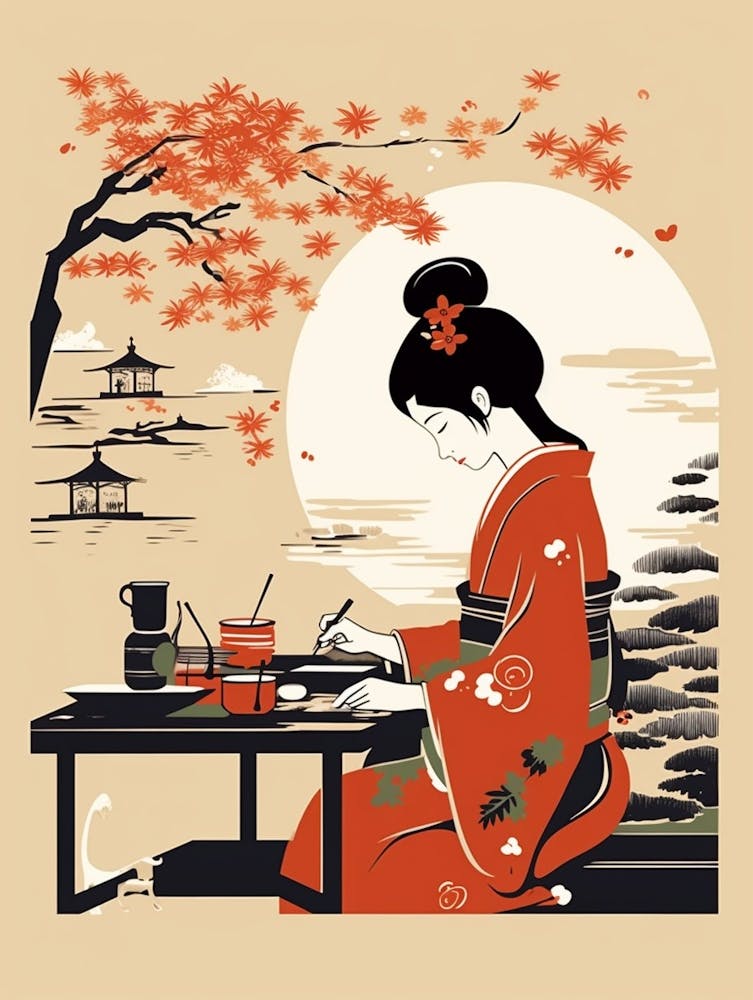 Japanese Calligraphy Illustration 12