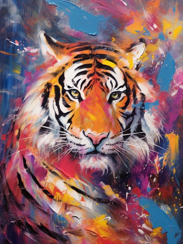 Tiger Abstract Expressionism 1