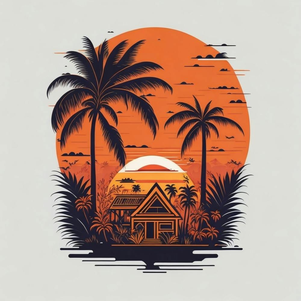 Sunset Palm Trees