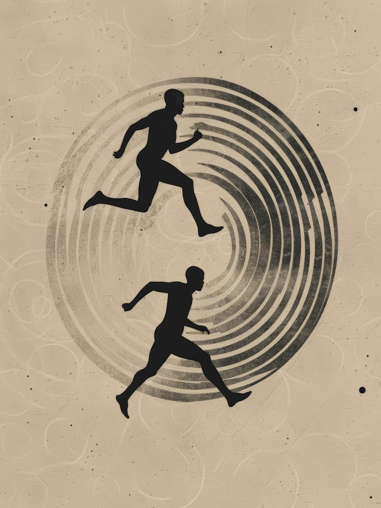 Running Man In A Circle