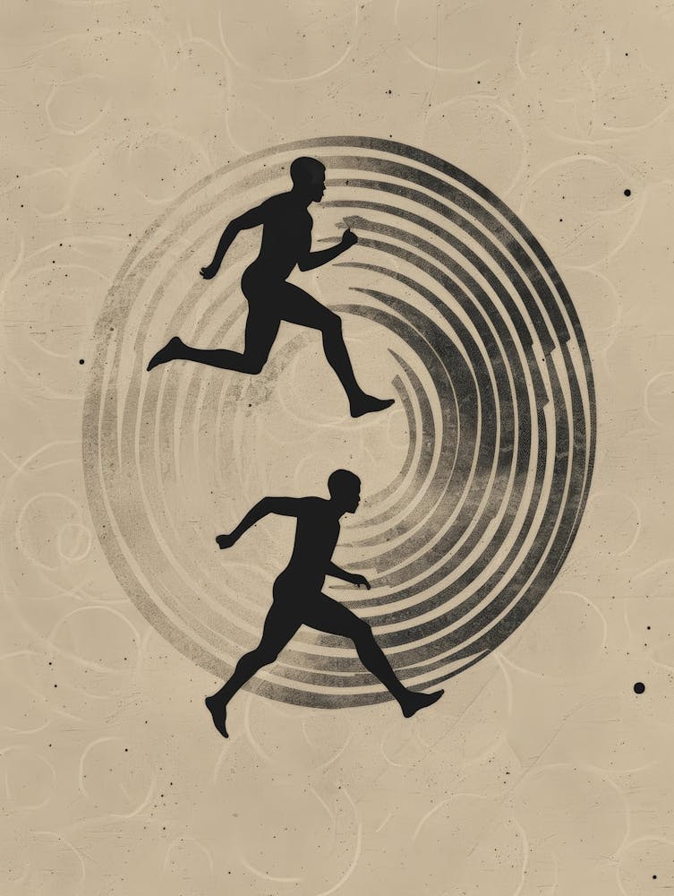 Running Man In A Circle