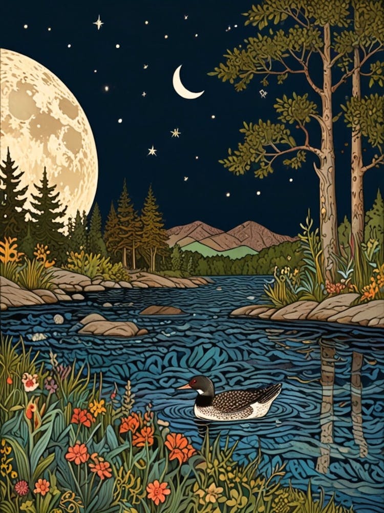 William Morris Night On The River