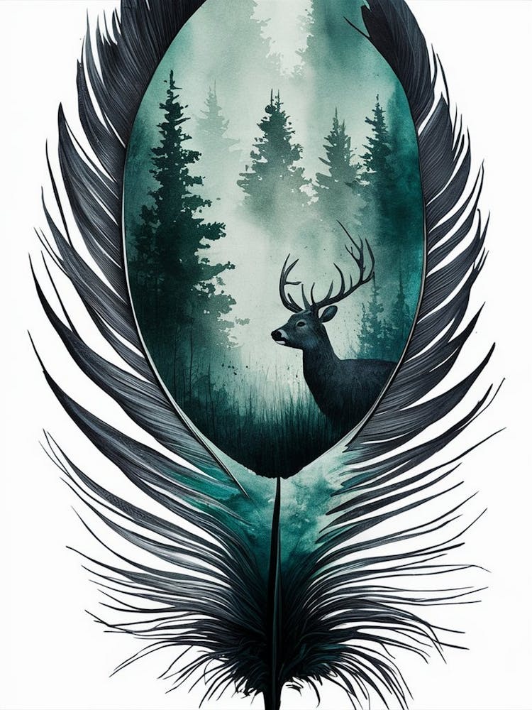 Deer Feather Canvas Print