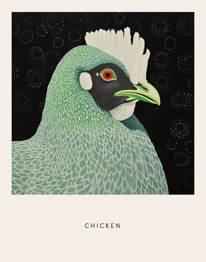 Ohara Koson Inspired Bird Painting Chicken 5 Poster