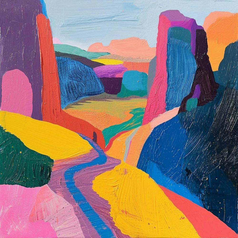 Colourful Abstract Bohemian Switzerland National Park Czech Republic 2